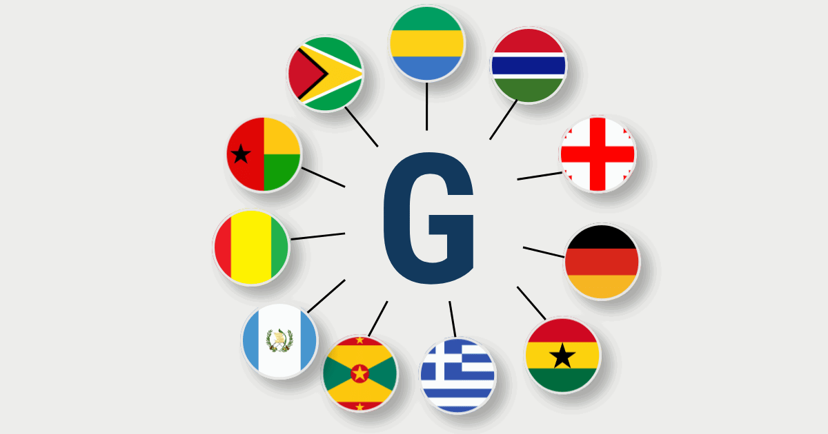 Countries Starting with G